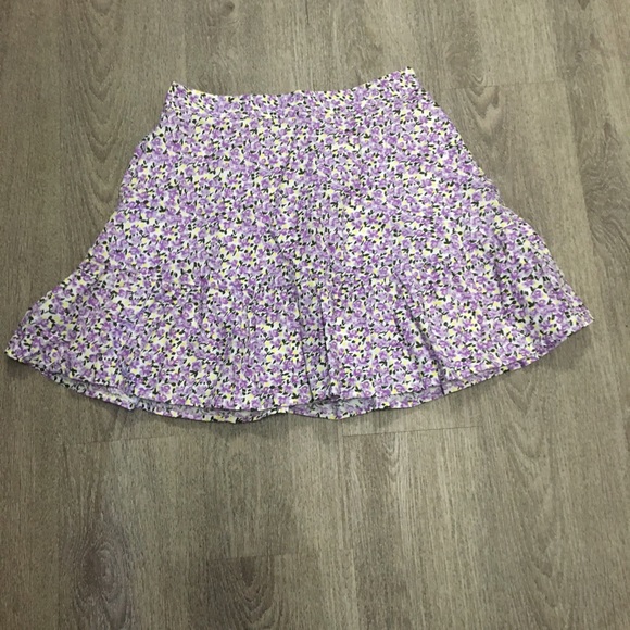 Cotton Summer Skirt, Pastel Flowers - Picture 5 of 7